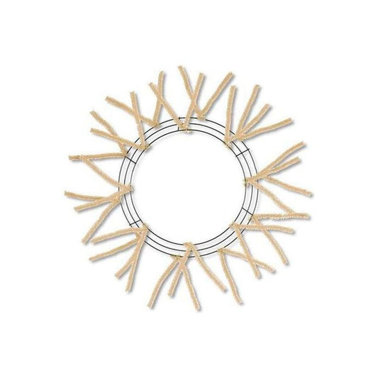 15-24" Pencil Work Wreath Form: Burlap