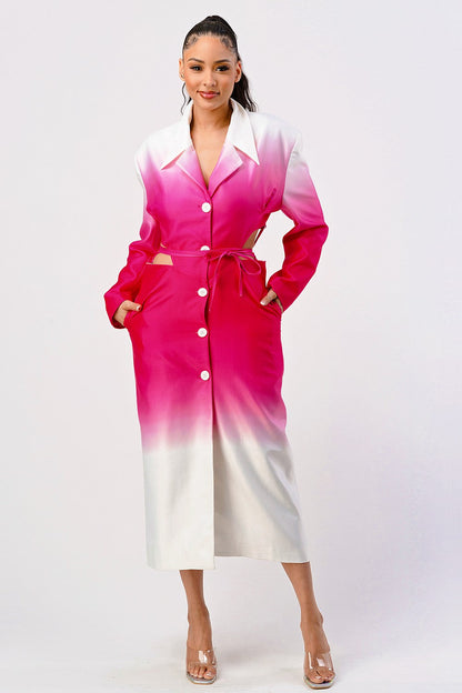 Bold and Beautiful: Ombre Trench Dress