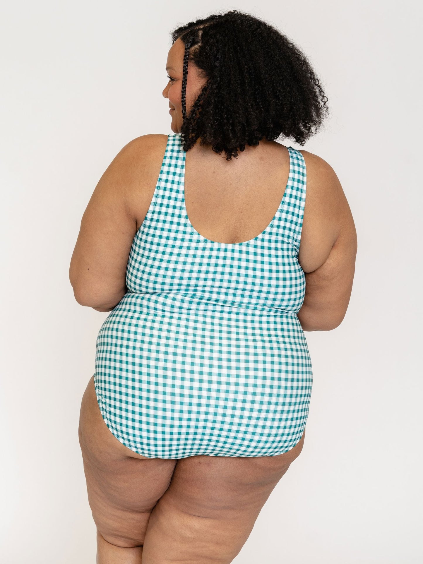 Juniper Gingham Knotted One-Piece