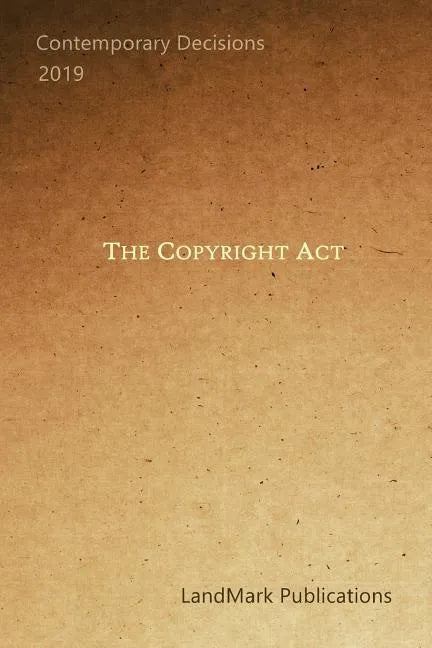 The Copyright Act - Paperback