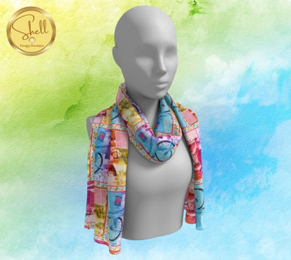Colorful Design Know Your Worth Then Add Tax Long Scarf