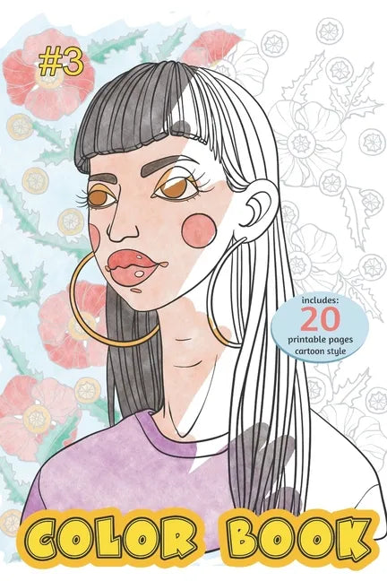 Color Book - portrait -cartoon style- 20 pages - Paperback