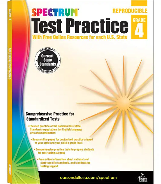 Spectrum Test Practice, Grade 4: Volume 64 - Paperback