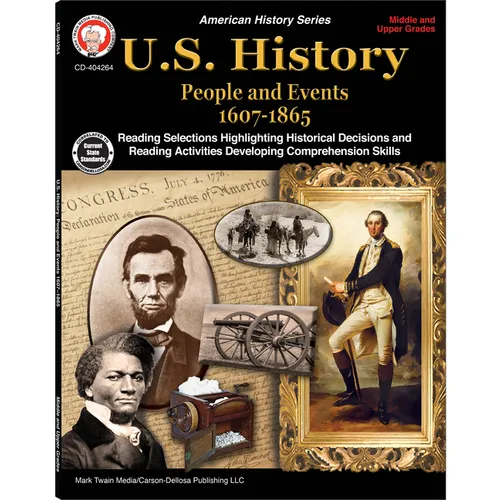 U.S. History, Grades 6 - 12: People and Events 1607-1865 - Paperback