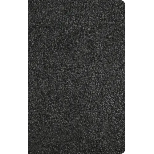 NASB Single-Column Personal Size Bible, Holman Handcrafted Collection, Black Premium Goatskin - Leather
