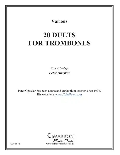 20 Duets for Trombone - Paperback