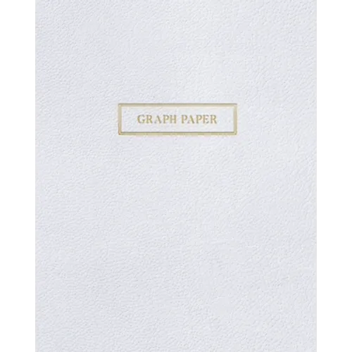 Graph Paper: Executive Style Composition Notebook - White Leather Style, Softcover - 8 x 10 - 100 pages (Office Essentials) - Paperback