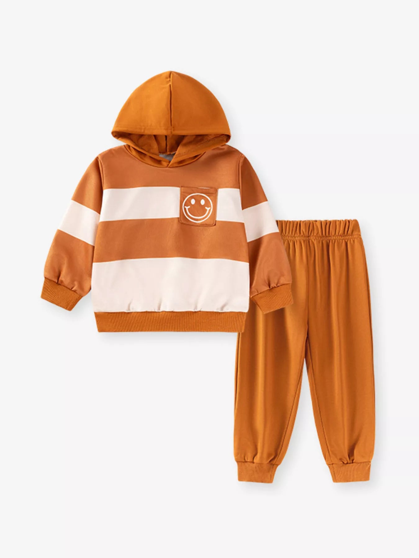 Children's Cotton Color Block Hoodie & Pants Set