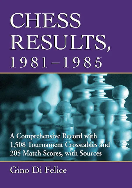 Chess Results, 1981-1985: A Comprehensive Record with 1,508 Tournament Crosstables and 205 Match Scores, with Sources - Paperback