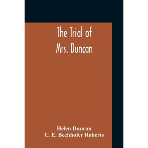 The Trial Of Mrs. Duncan - Paperback