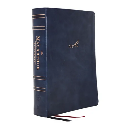 Nkjv, MacArthur Study Bible, 2nd Edition, Leathersoft, Blue, Indexed, Comfort Print: Unleashing God's Truth One Verse at a Time - Imitation Leather