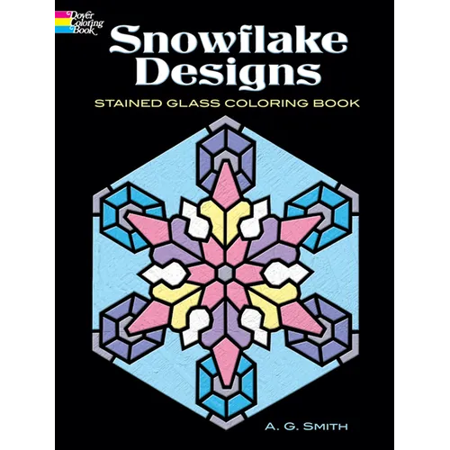 Snowflake Designs Stained Glass Coloring Book - Paperback