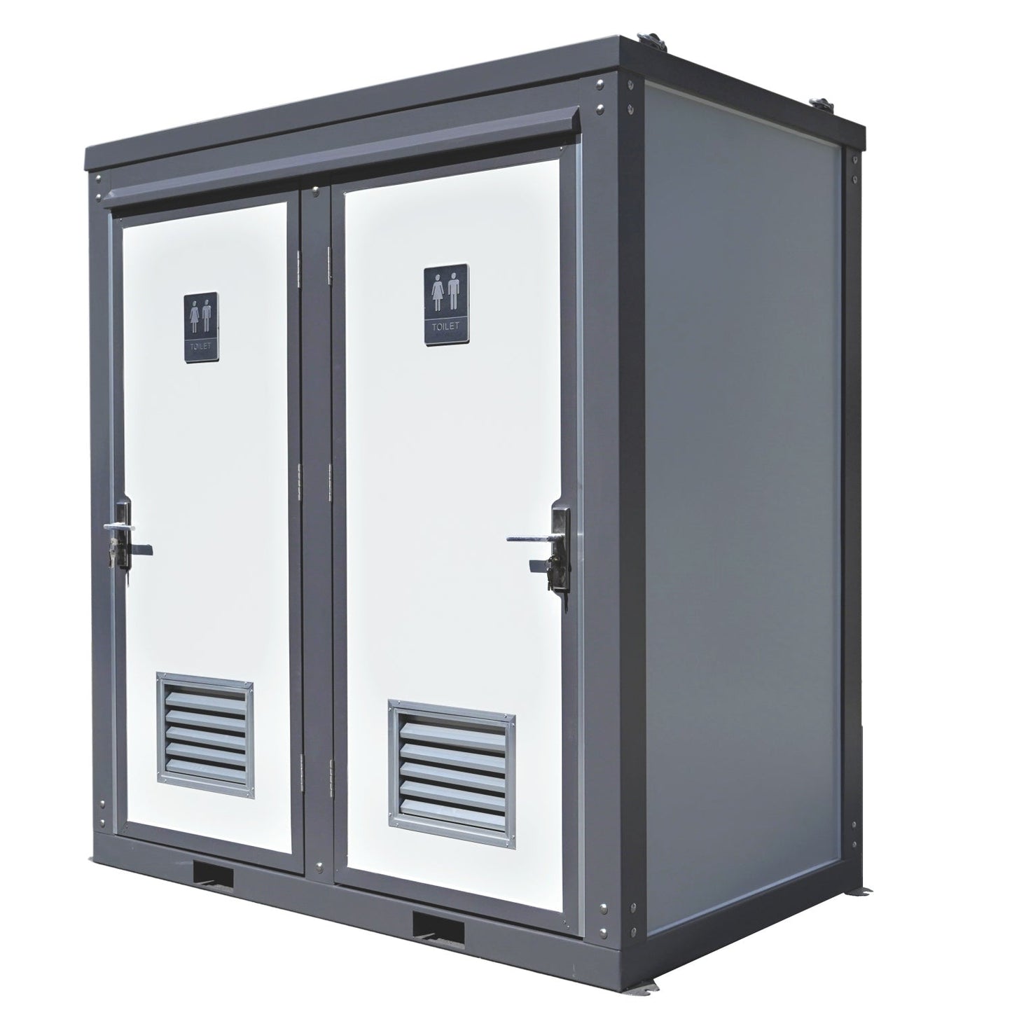 2 Private Toilet Stalls Portable Restroom