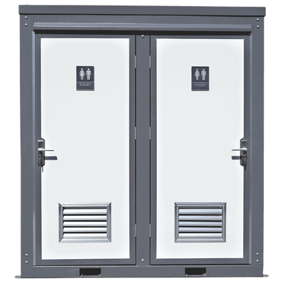 2 Private Toilet Stalls Portable Restroom