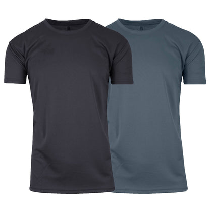 2-Pack: Men's Moisture Wicking Wrinkle Free Tagless Peformance Tops