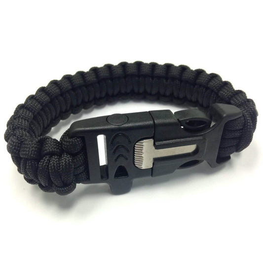 2-Pack: Paracord Survival Bracelet with Flint Scraper, Whistle and Cutting Tool
