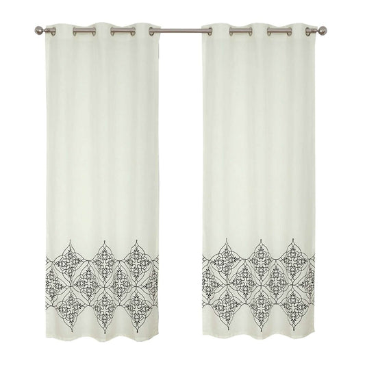2-Piece Set: Global Varanasi Embroidered Window Panel Pair