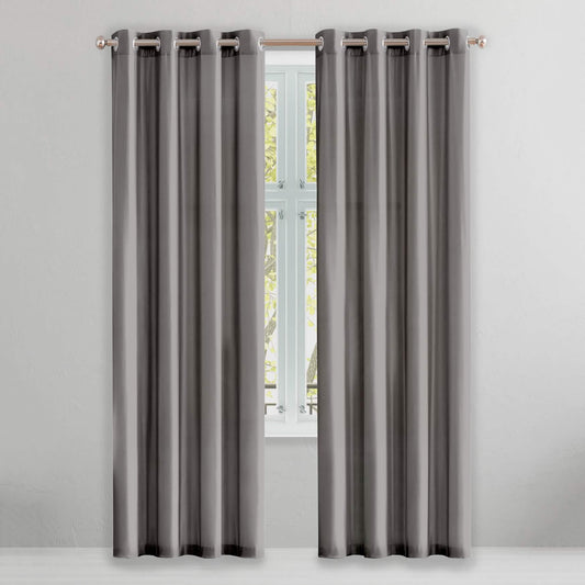 2-Piece Set: Solid Blackout Thermal Window Curtain Pair Panel