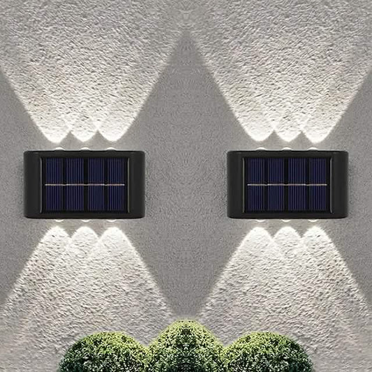 2-Pieces: Outdoor Wall Light Solar Waterproof LED Light
