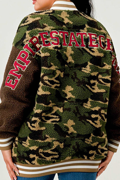 Camo Street Scholar Letterman Jacket