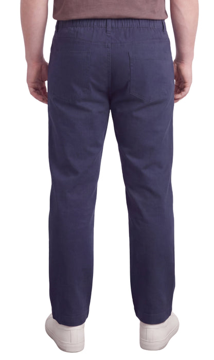 Men's Lightweight Casual Elastic Waist Pull-On Jeans – Denim & Twill Pants with Easy Fit