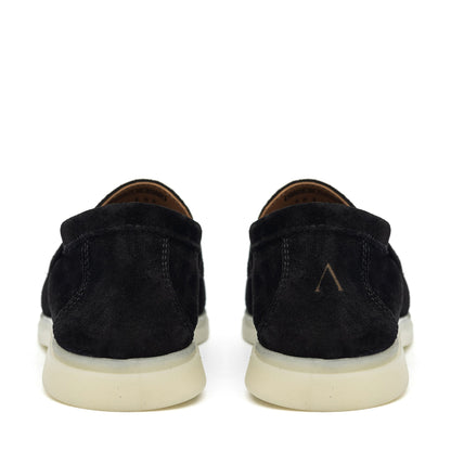 Torino Suede Loafers in Black