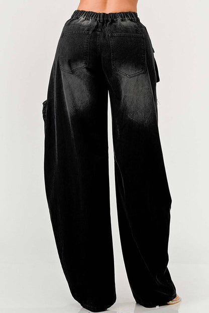 Black Taylor Washed Distressed Jean