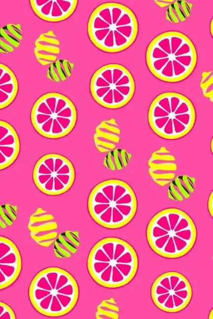 Pink Lemonade: A 6x9 Lemon Lime Notebook with 120 College Ruled Pages - Paperback