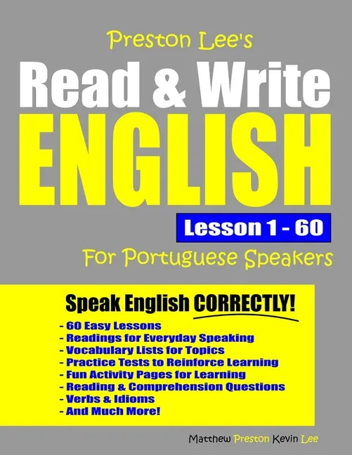 Preston Lee's Read & Write English Lesson 1 - 60 For Portuguese Speakers - Paperback