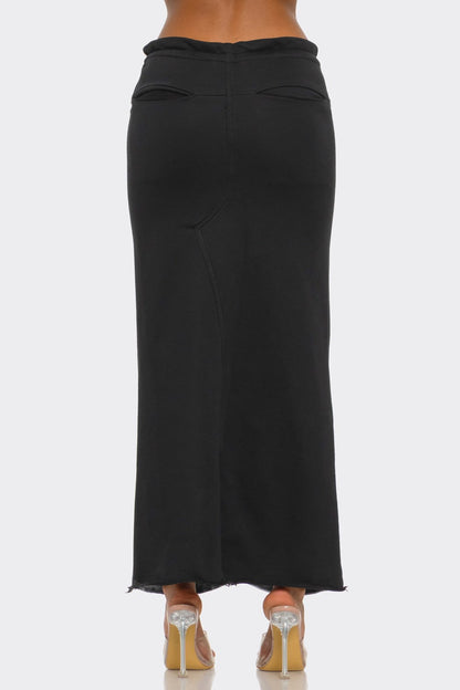 Fade Game Hybrid Denim Maxi Skirt
