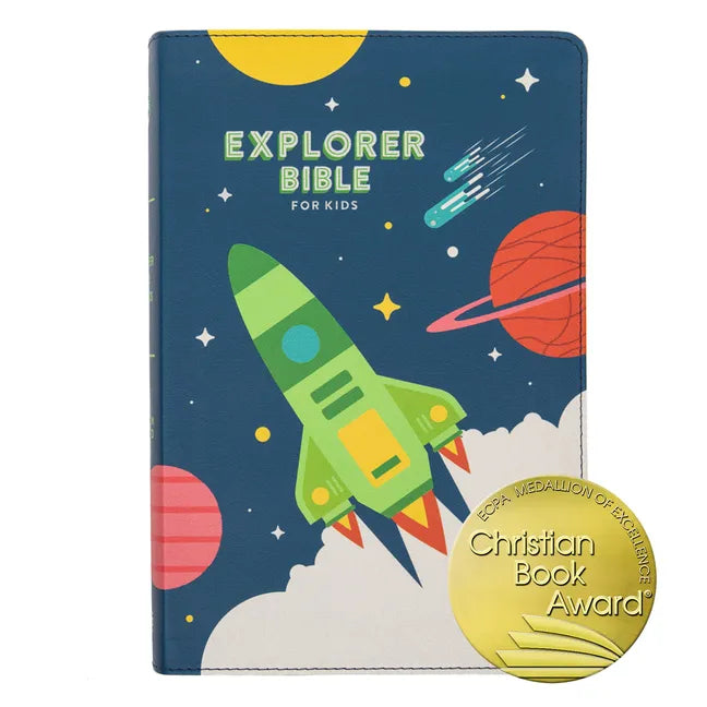 CSB Explorer Bible for Kids, Blast Off Leathertouch, Indexed - Imitation Leather