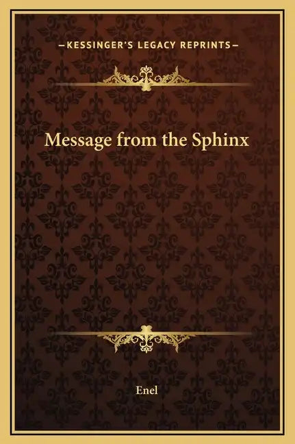Message from the Sphinx - Hardcover