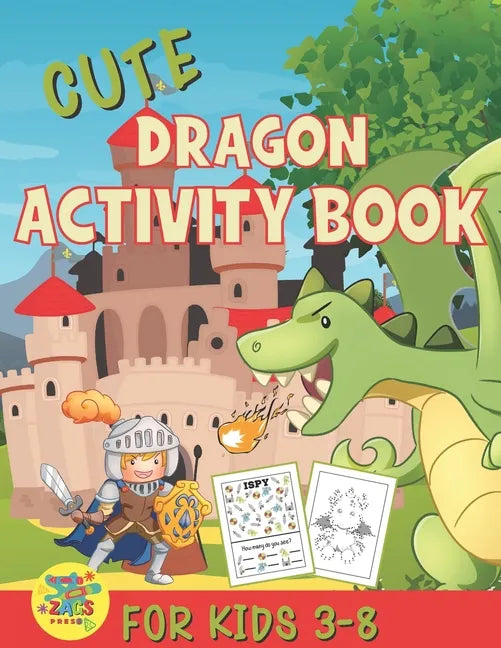 cute dragons activity book for kids 3-8: amazing dragon gift for kids 3 and up - Paperback