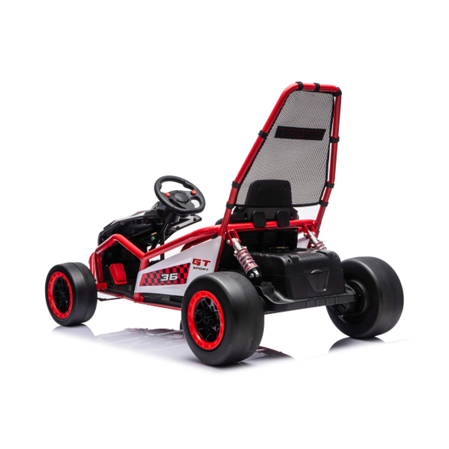 24V 400W Kids Electric Drift Go-Kart With Roll Cage, Bluetooth And Safety Harness (SAK82435)