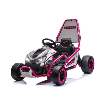 24V 400W Kids Electric Drift Go-Kart With Roll Cage, Bluetooth And Safety Harness (SAK82435)
