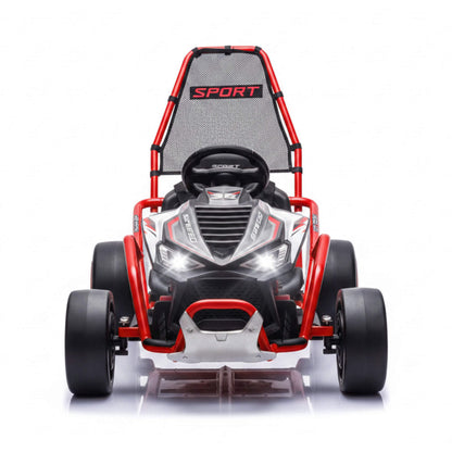 24V 400W Kids Electric Drift Go-Kart With Roll Cage, Bluetooth And Safety Harness (SAK82435)