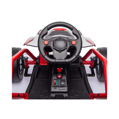 24V 400W Kids Electric Drift Go-Kart With Roll Cage, Bluetooth And Safety Harness (SAK82435)