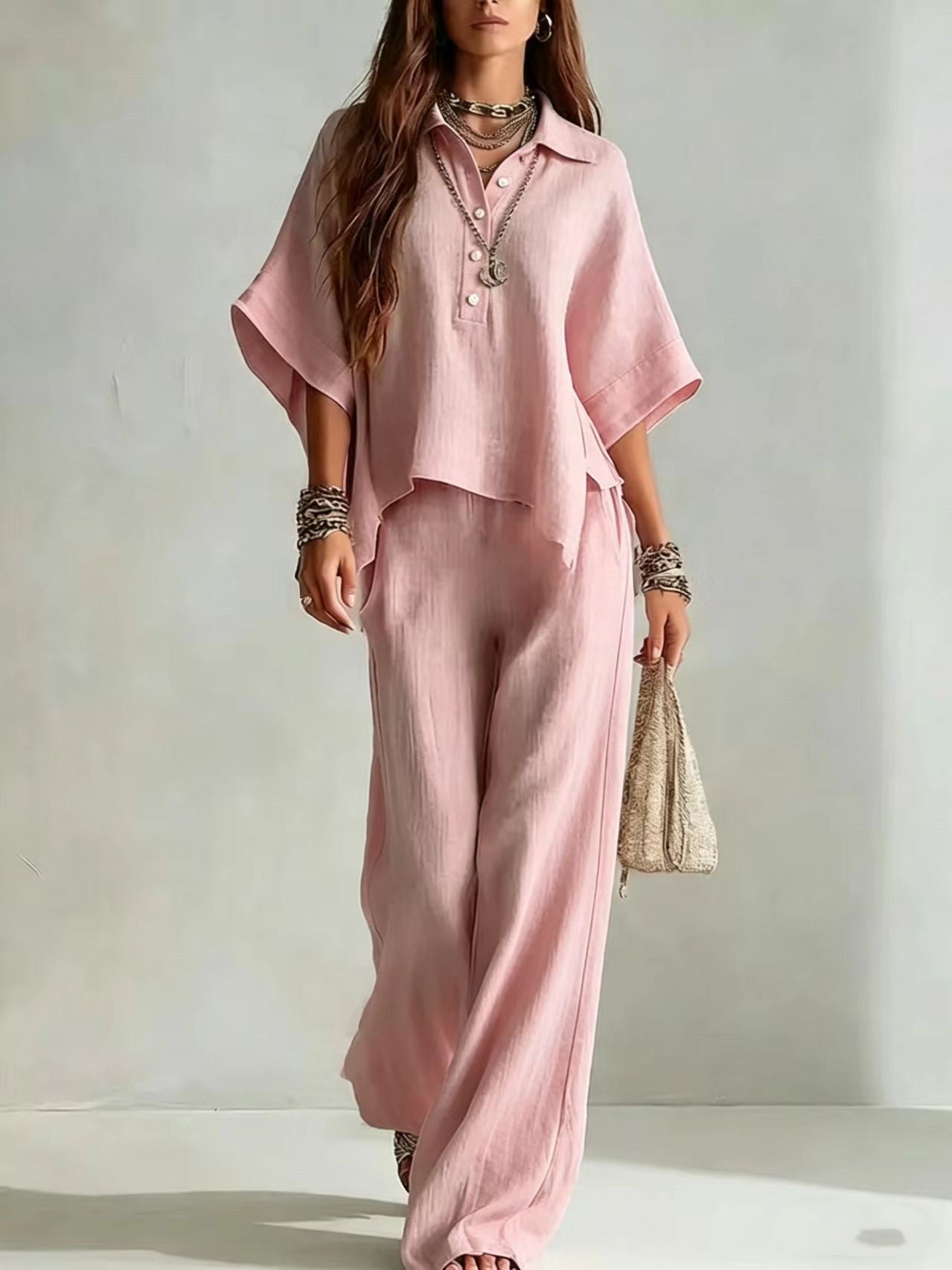 Women's Casual Sleeveless Top & Full-Length Pants Two-Piece Set