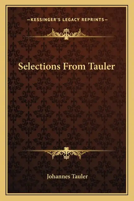 Selections from Tauler - Paperback