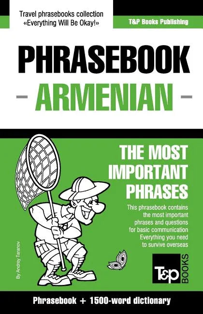 English-Armenian phrasebook and 1500-word dictionary - Paperback