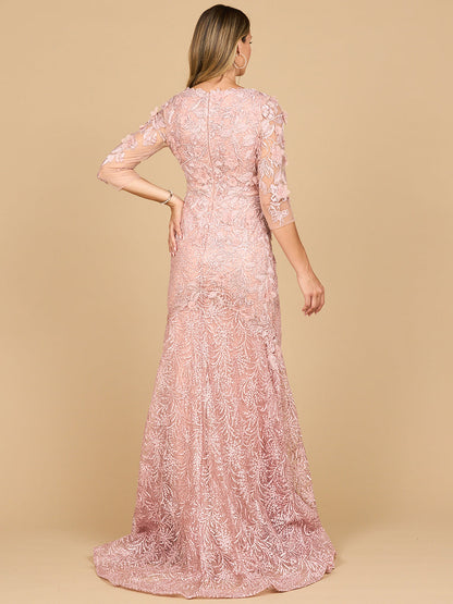 Short Sleeve Lace Mermaid Gown | 28879