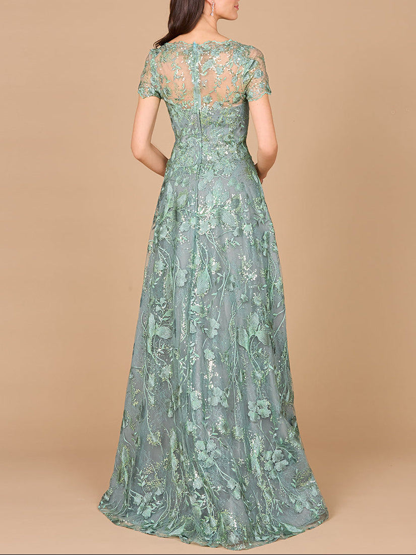 Tonal Lace Ballgown