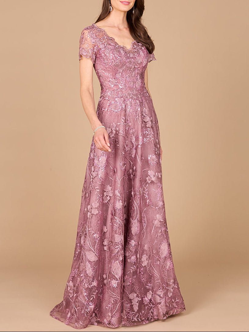 Tonal Lace Ballgown