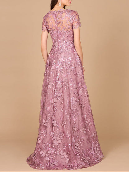 Tonal Lace Ballgown