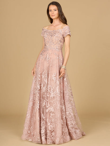 Off Shoulder A-Line Gown | Lara 29122