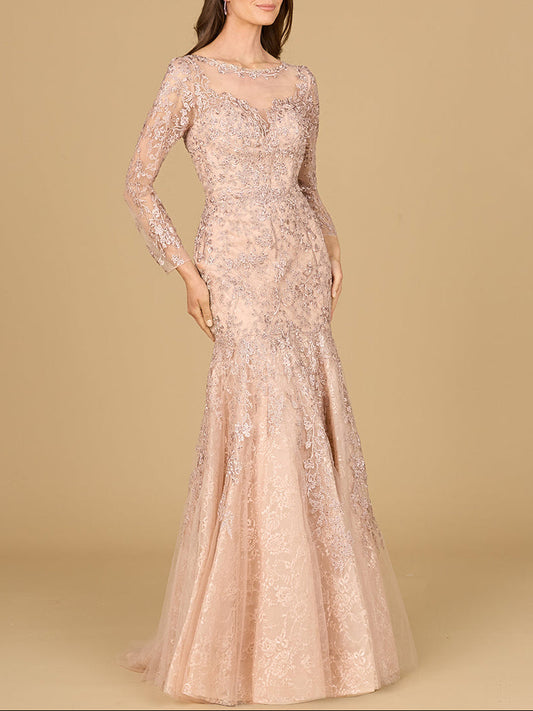 Long Sleeve, Mermaid Lace Gown