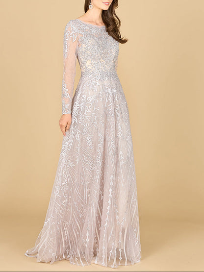 Long Sleeve High Neck Gown