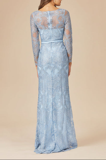 Long Sleeve Lace Mermaid Gown