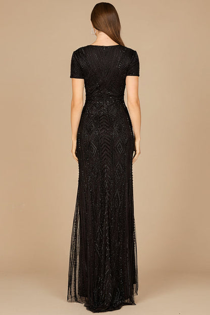 Lara 29606 - Closed Back, Cap Sleeve Dress