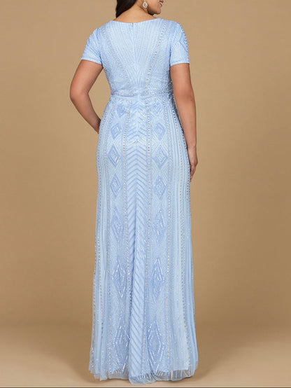 Lara 29606 - Closed Back, Cap Sleeve Dress